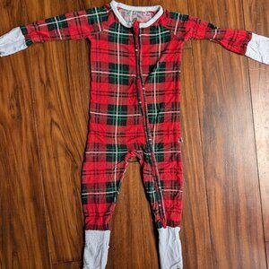 Bums & Roses You Plaid Me at Hello Convertible Romper, 9-12m EUC